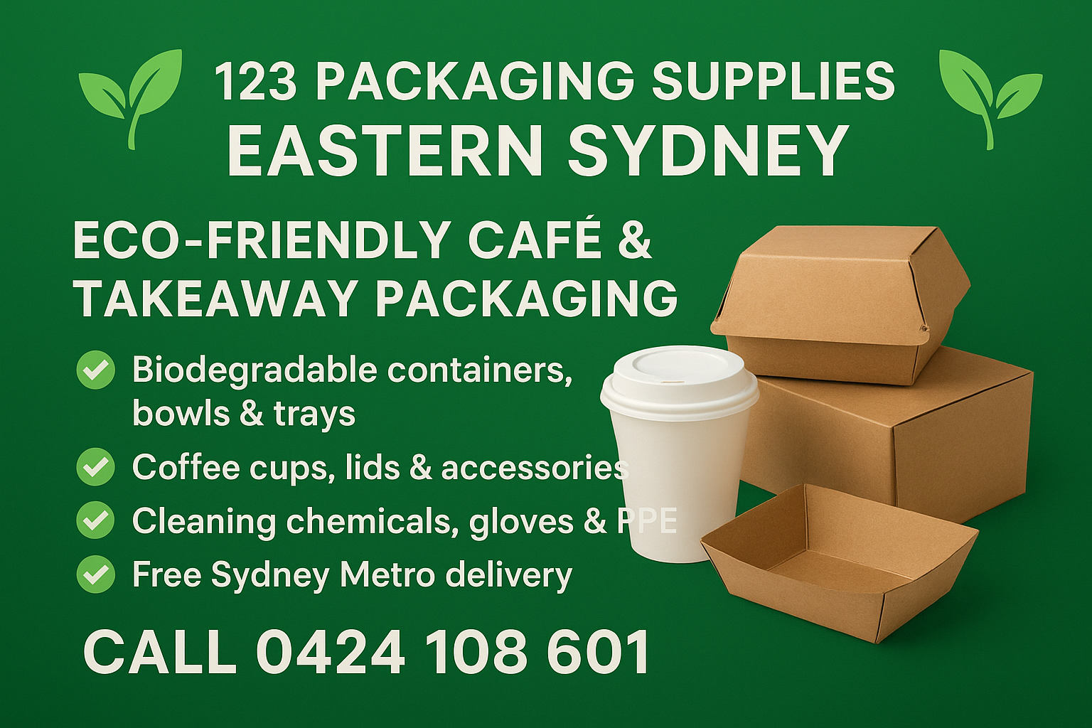 123 Packaging Supplies Eastern Suburbs Sydney – Biodegradable Café & Takeaway Packaging