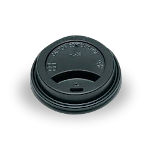 12oz / 16oz Black Flat Plastic Hot Lid 1000pcs Cartoon