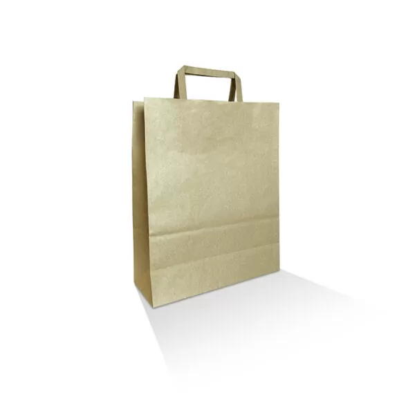 Brown Kraft Bag/Flat Paper Handle/Extra Small 90gsm 250pc/Ctn