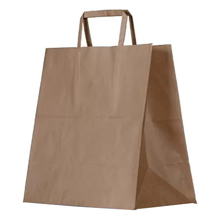 Brown Kraft Bag/Flat Paper Handle/Small 250pc/Ctn