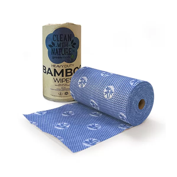 Heavy Duty Bamboo Wipes Blue 6 Rolls/Ctn