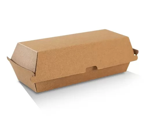 Hot Dog Box/Brown Corrugared Plain/Brown 200pc/Ctn