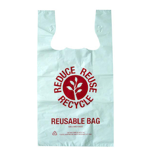 Large Reusable Printed Plastic Carry Bag 37um