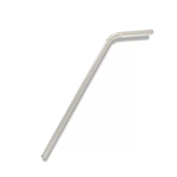 Paper Straw Flexi -Plain White 2500pc/Ctn